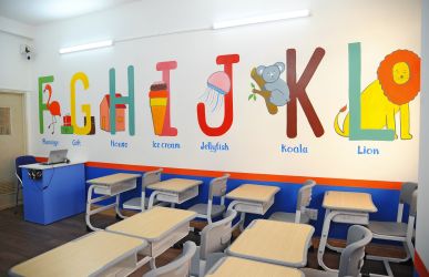 Không gian học sáng tạo tại TRUNG TÂM NGOẠI NGỮ CÔNG DÂN VIỆT - VIETCI: PHÒNG THẾ GIỚI - WORD CLASS ROOM - PHÍA CHỮ CÁI