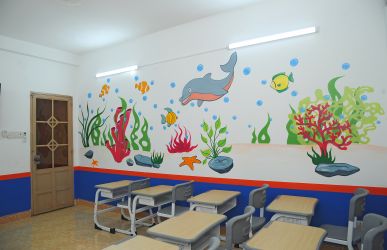 Không gian học sáng tạo tại TRUNG TÂM NGOẠI NGỮ CÔNG DÂN VIỆT - VIETCI: PHÒNG ĐẠI DƯƠNG -OCEAN CLASS ROOM - PHẦN THIẾT KẾ ĐẠI DƯƠNG